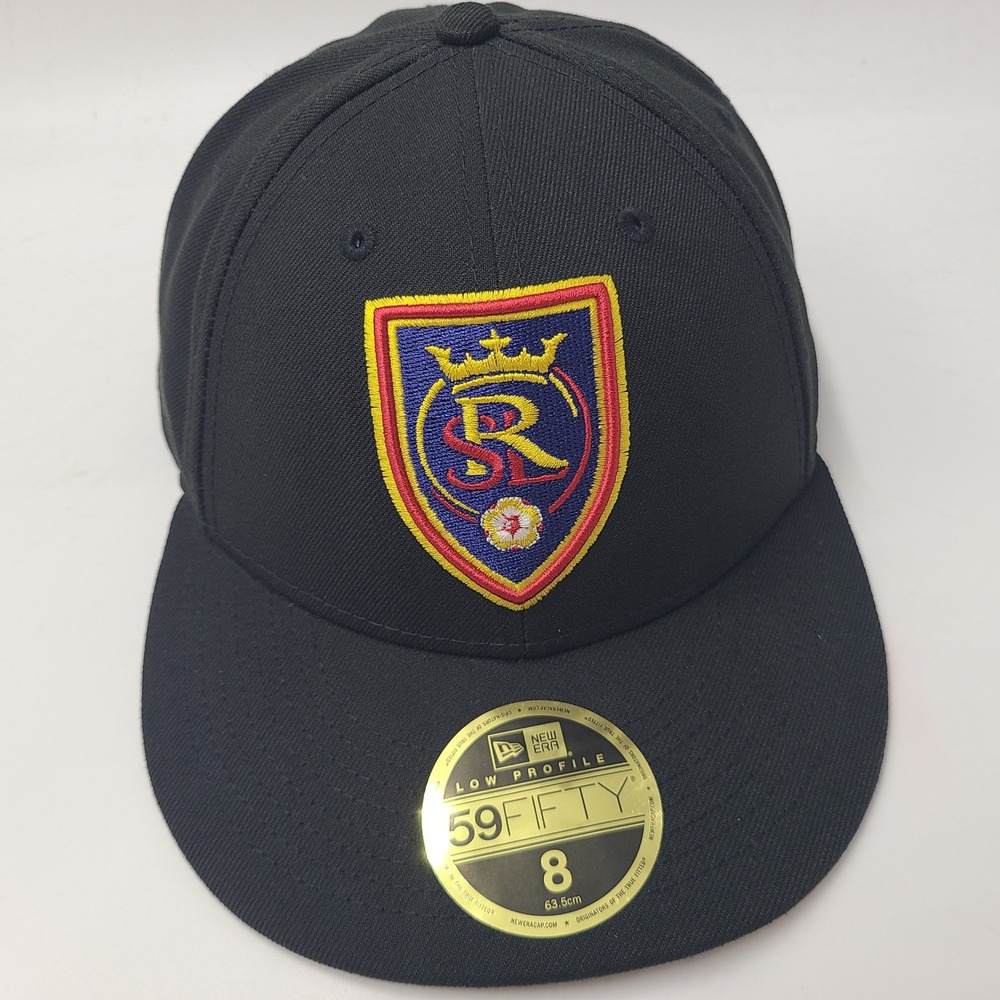 Real Salt Lake Hat Fitted 8 New Era 59Fifty Low Profile‎ Black MLS Soccer Men